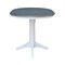 International Concepts Round 36 in Rd Top Ped Table, 12 in Leaf, Counter Ht, White/Heather Gray, 36 W, 48 L, 36.1 in H, Wood K05-36RXT-27B-6B - alternate 9
